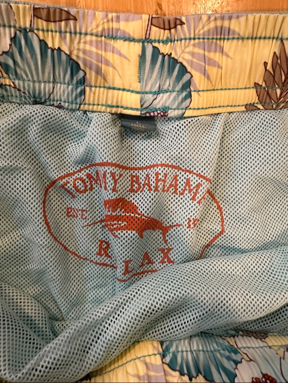Tommy Bahama Men's Relax Swim Trunks in Aqua Blue - Picture 4 of 4